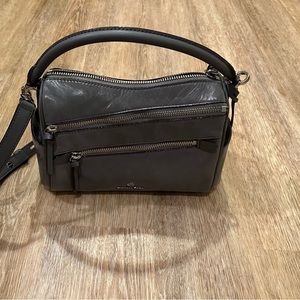 Michael Kors Heather Grey Lorre Medium Zip Satchel